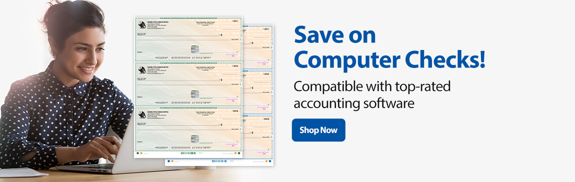 Save on Computer Checks! - Compatible with top-rated accounting software - Shop Now