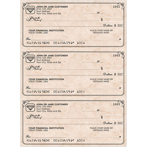 3-To-A-Page, Desk Register Checks - Antique