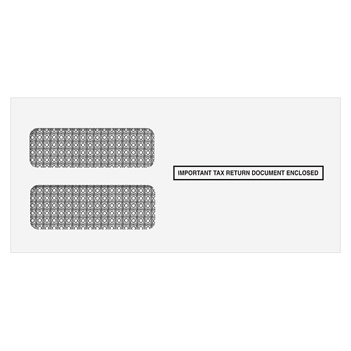 Self-Seal Double Window Envelope for 1099 Laser 3-up Tax Forms