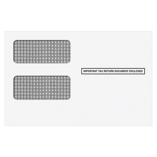Double Window Envelope for 1099 Laser 2-up Tax Forms