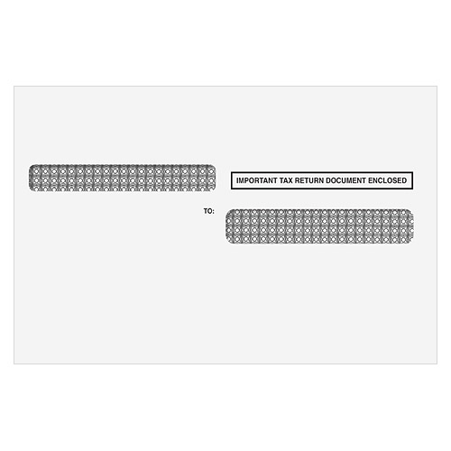 Self Seal Double Window Envelope for W-2 Laser 4-up Tax Forms