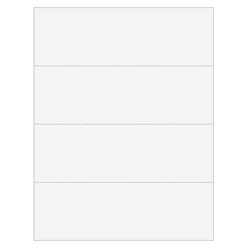 W-2 4-up Laser Blank Tax Forms with Horizontal Perforations